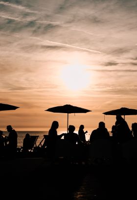sunset in St. Ouen
