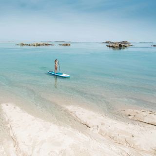 Femme en sup-paddle